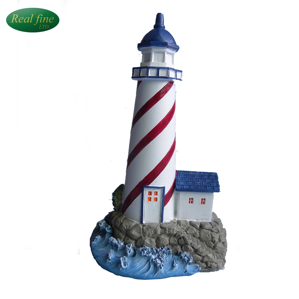 Custom Design Resin Replica Building Lighthouse For Home Decoration