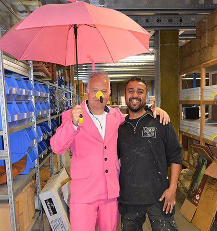 wooden frame garden umbrella