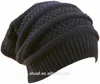 100% acrylic wholesale hot fashion unisex adult soft slouchy long baggy jacquard bamboo knitted beanies