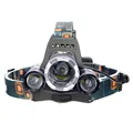2016 New Outdoor Camping Headlamp Ultra Bright LED Headlight Headlamp Night Fishing Lighting 2 18650 Battery