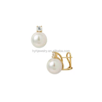 Best Ing Women Ear Clip Earrings Single Zircon Stone Flat Pearl Best Ing Women Ear Clip Earrings Single Zircon Stone Flat Pearl Stud