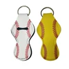 Baseball softball cheap chapstick holder keychain neoprene