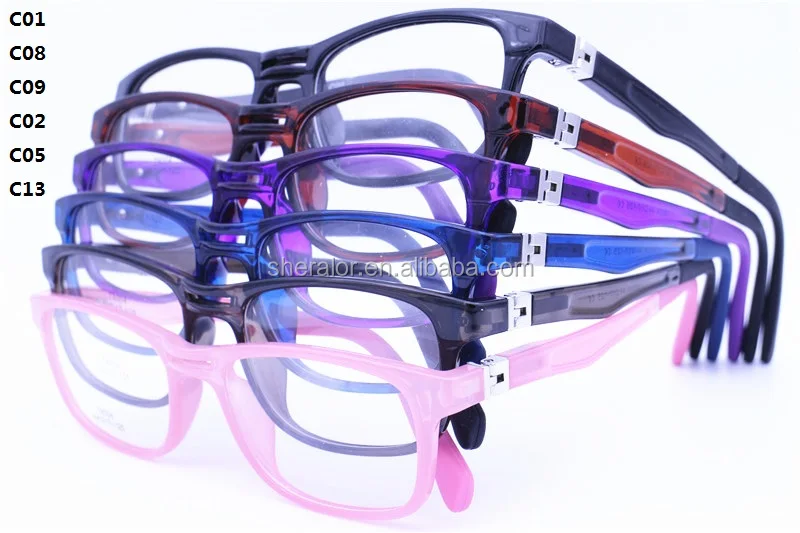 Wholesale T8004 Tr90 Flexible Hinge Rectangle Shape Dual Bridge