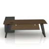 veneer walnut executive modern office desk with long extension
