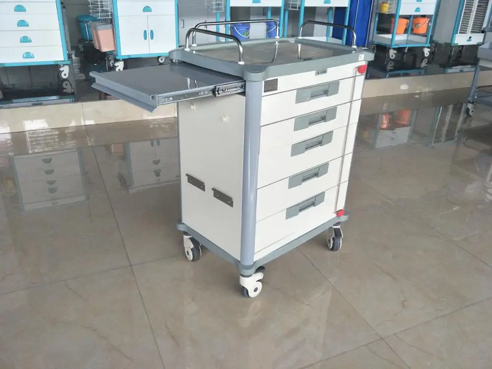 medical trolley with 5 drawer/drug cart for ward