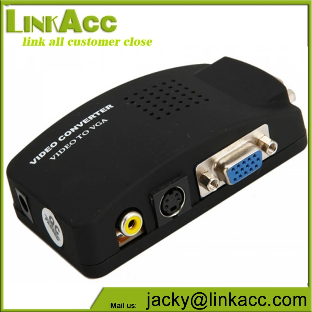 Accvg004 Bnc To Vga / S Video To Vga Converter Vga To Coax Converter ...