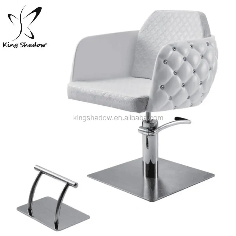 Diamond Styling Fiber Glass White Hair Salon Chair With Hydraulic