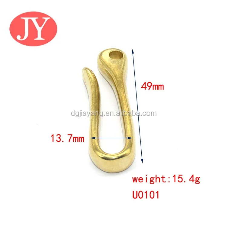 Anchor Shackle Fish Hook Keychain Vintage Solid Brass Key Ring Belt U