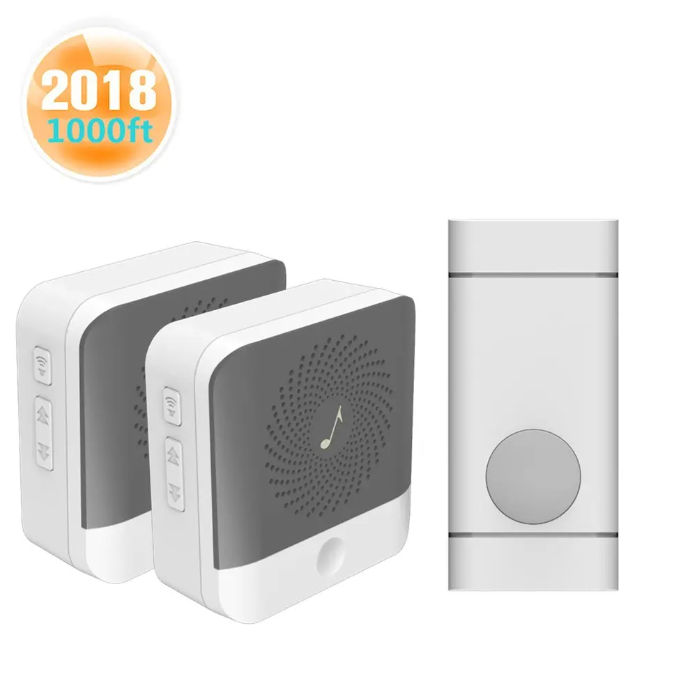 Wireless Doorbell Kit Waterproof Door Bell 1000ft 300m Operating Wireless Doorbell Kit Waterproof Door Bell 1000ft 300m Operating With 52 Chimes 1 Transmitter