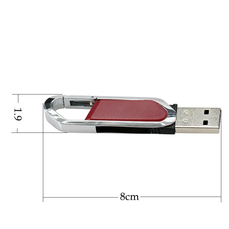 Carabiner USB Flash Drive 32GB Pen Drive Key Ring Waterproof 16GB Metal hook up USB Flash - ANKUX.COM