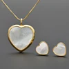 new arrival wholesale jewelry luxury seashell heart shaped jewelry women set