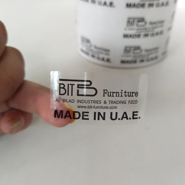 transparent sticker white ink