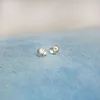 new arrival women's double heart shaped diamond stud earrings with pave
