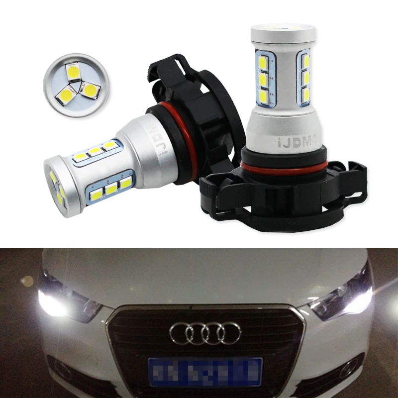 6000K White Red Amber CANBUS No Error H16 LED 5202 PS19W PSY24W LED Bulbs for AUDI A3 8P 2008+ LED DRL Daytime running lights
