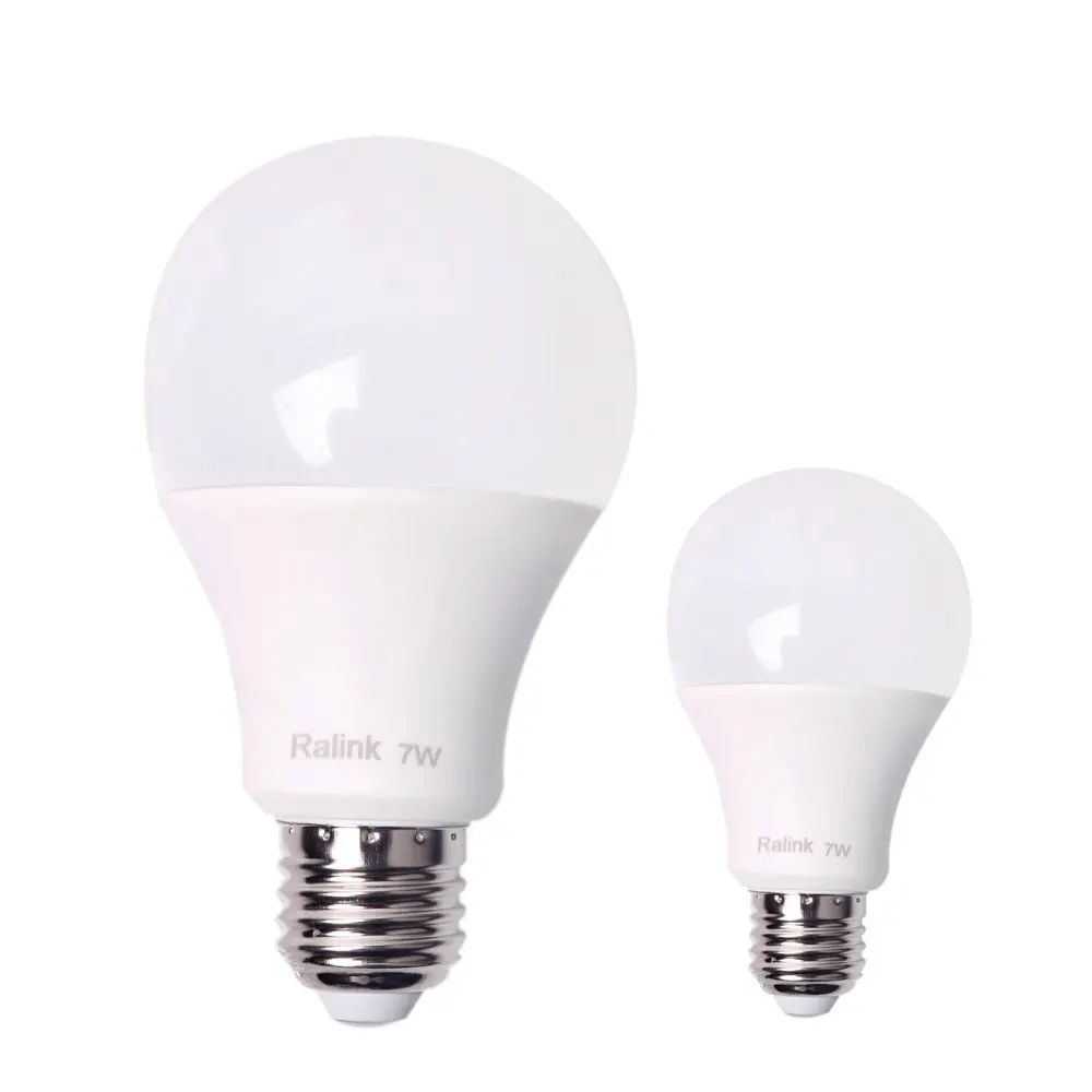 Qshell High Quality LED 7W Bulb Light, 665 Lumen Light Bulbs, 60W Incandescent Bulbs Equivalent,Daylight/Cool White Color, E27 Base LED Bulb Lamp,DC 110V-240V, Medium Screw, 360 Beam Angle- 2PCS/Lot