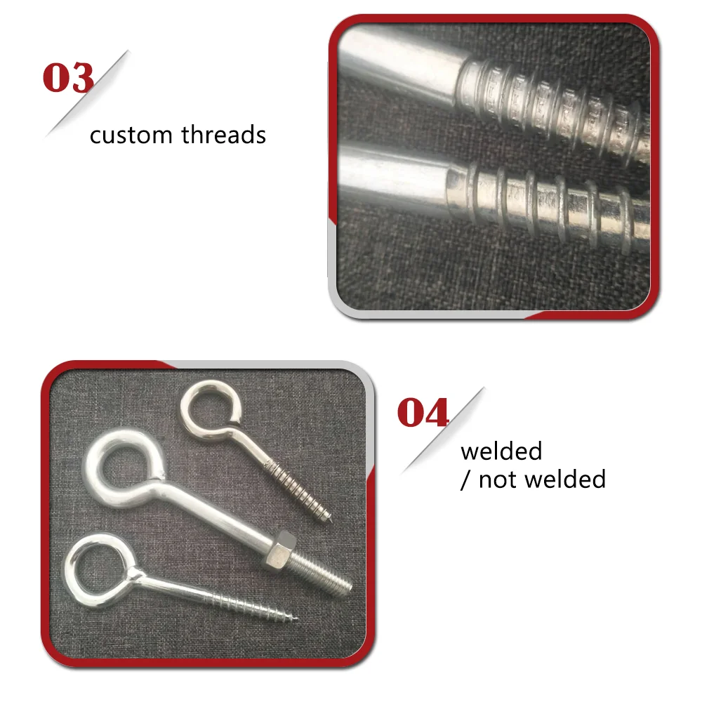 Round Ring Eye Bolt Thread Hardware Accessory in Rigging Hardware Manufacturer