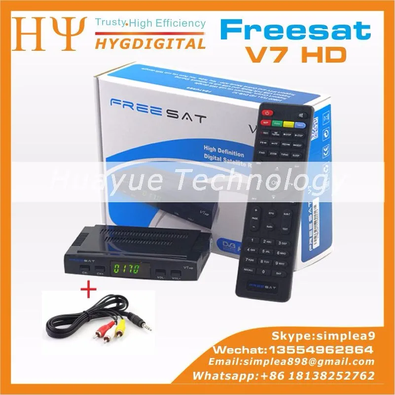 FREESAT V7S HD 1080P Satellite TV Receiver DVB-S2 Set Top TV Box USB WiFi 