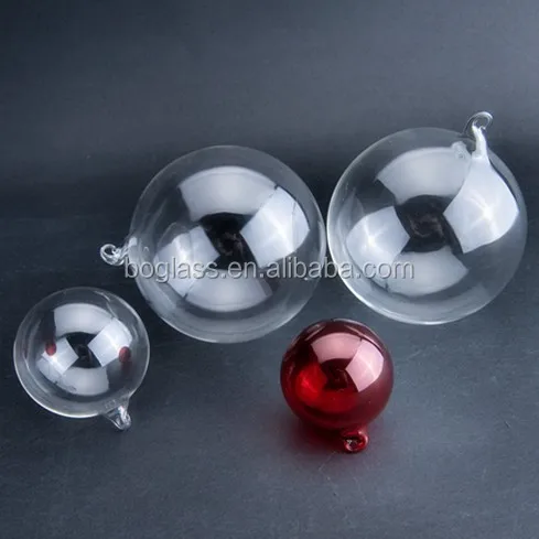 hand blown clear hanging glass baubles,glass decorative hanging balls