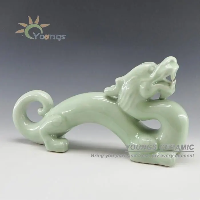 Antique Chinese Ceramic Porcelain Mascot Jade Dragon Statue Buy