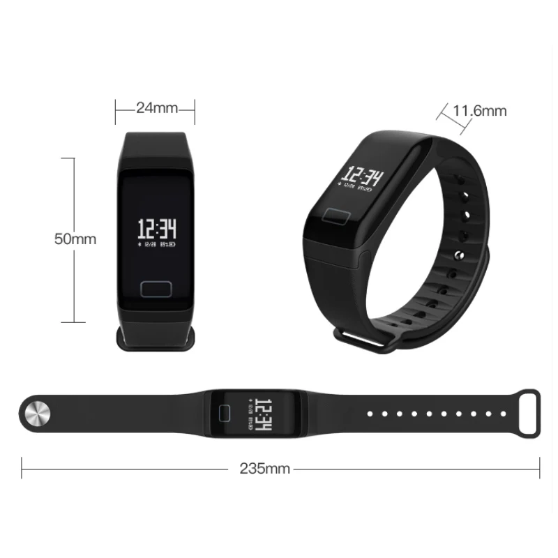 2018 Hot Fitness Tracker Heart rate Smart Wristband For Android iOS