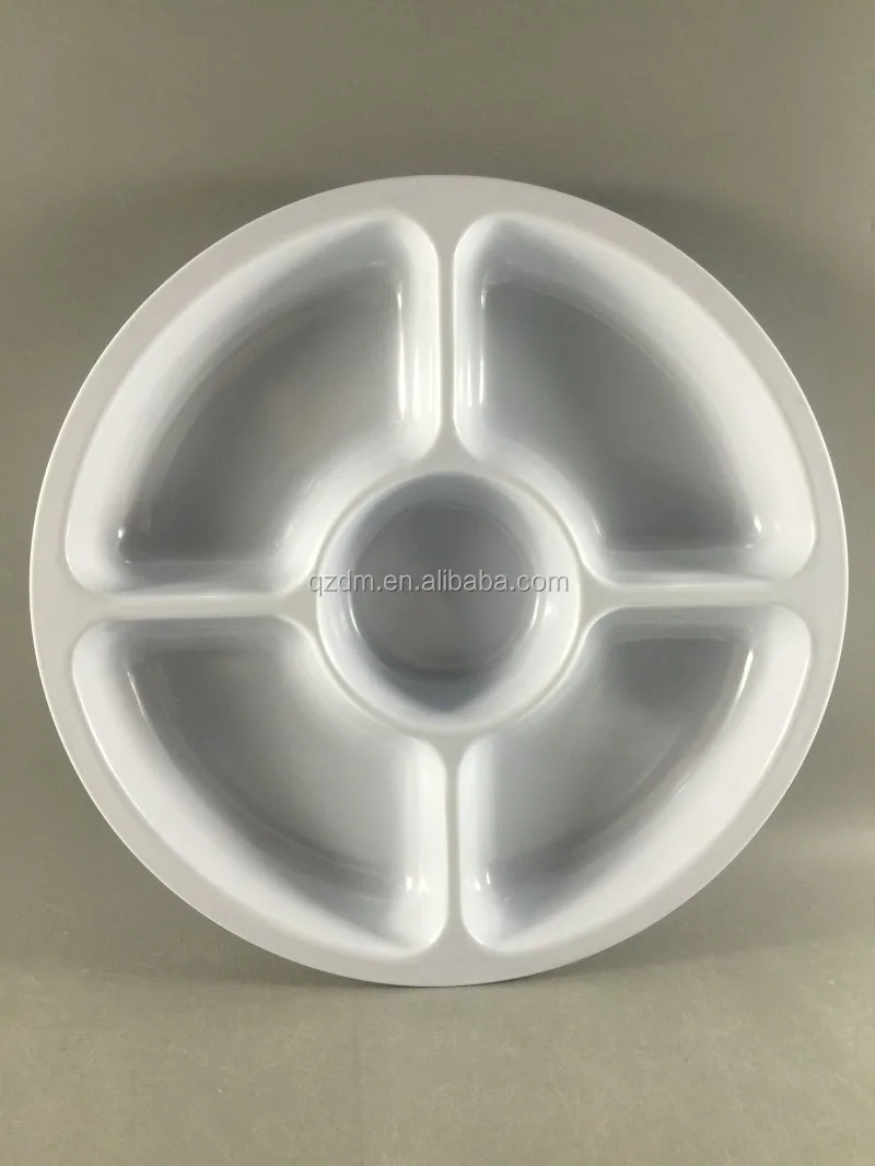 Melamine fast food tray Five Divide Snacks Tary