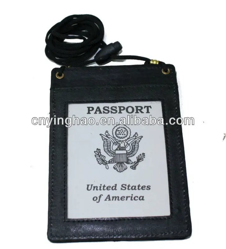 Genuine Leather Passport Holder With Neck Strap Buy Passport Holder