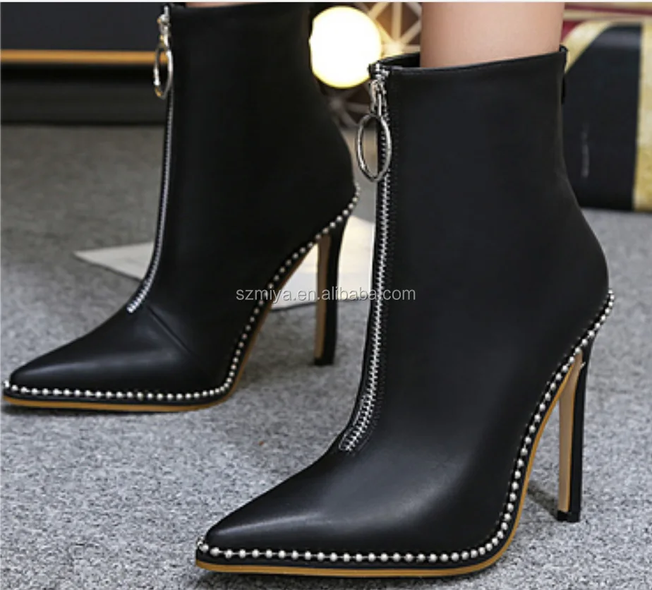 Botines De Tacón Alto Para Mujer,Botas Puntiagudas,Stilettos - Buy Botines  De Señora,Botines Puntiagudos,Zapatos De Tacón Alto Stiletto Product on  Alibaba.com