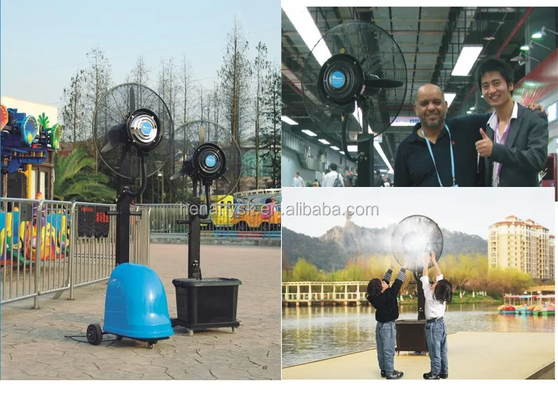 Industrial Bottle Air to Heat Exchanger Cooler Water Spray Mist Fan with Atomizer Stand