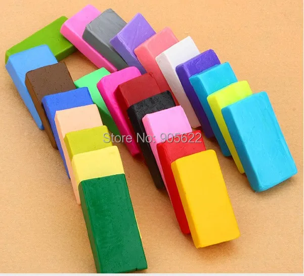 Children clay toy student learning education playdough sculpey clay 24pc lot colour combine argila do polimero