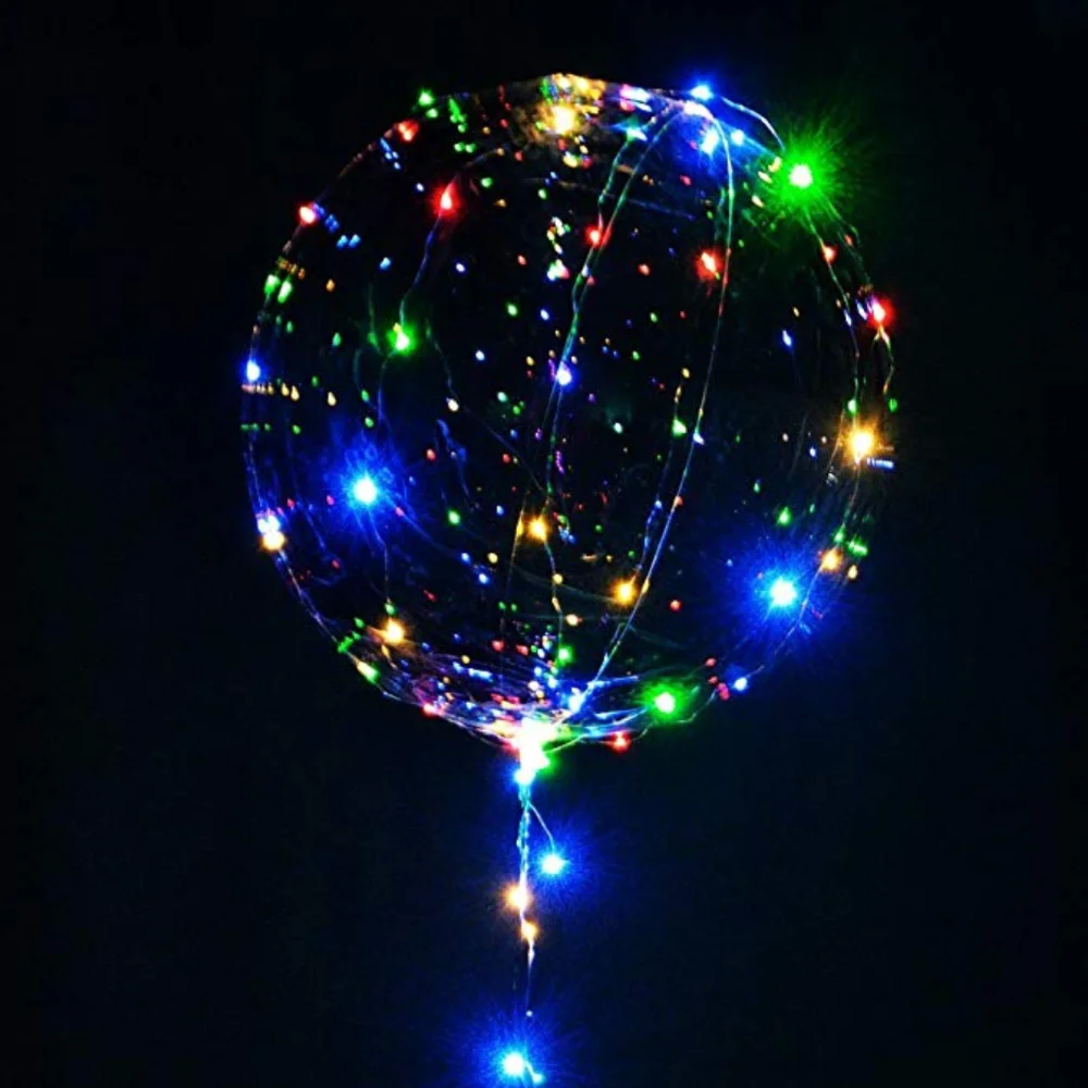 18 Inch LED TPU Clear Bobo Balloons with LED String Lights