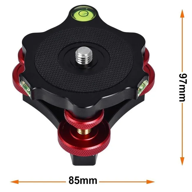 Aluminum Alloy Lp64 Tripod Leveling Base Triwheel Precision Leveler
