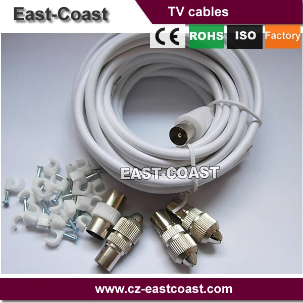 Tv Aerial Coaxial Cable Extension Kit5m Coaxial Cable3x Coaxial Plugs Buy Tv Aerial Coaxial