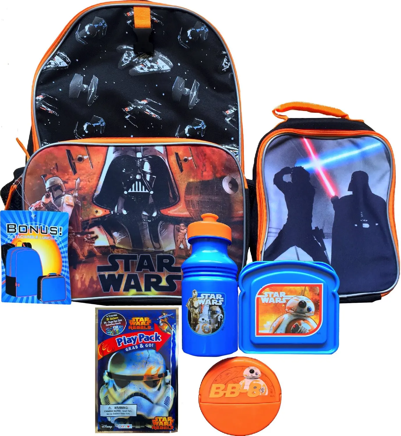 school bags with detachable lunch box