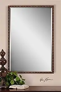 Ambient Distressed Rusty Brown With Silver Undertones Modern Rectangular Mirrors