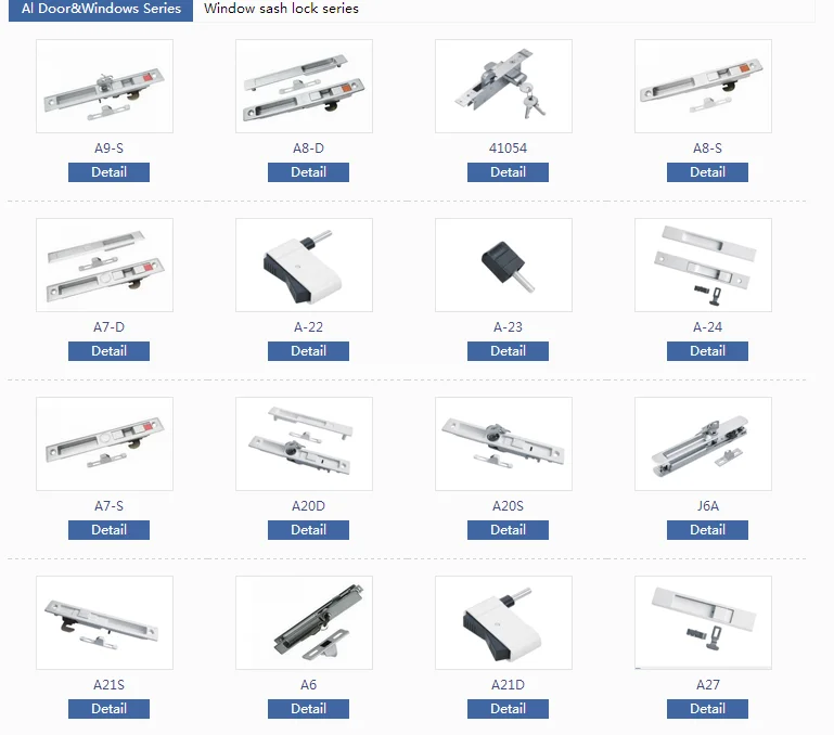 Window Latch Components Powder Coating Sliding Window Hook Lock Aluminum Door Window Hardware ...