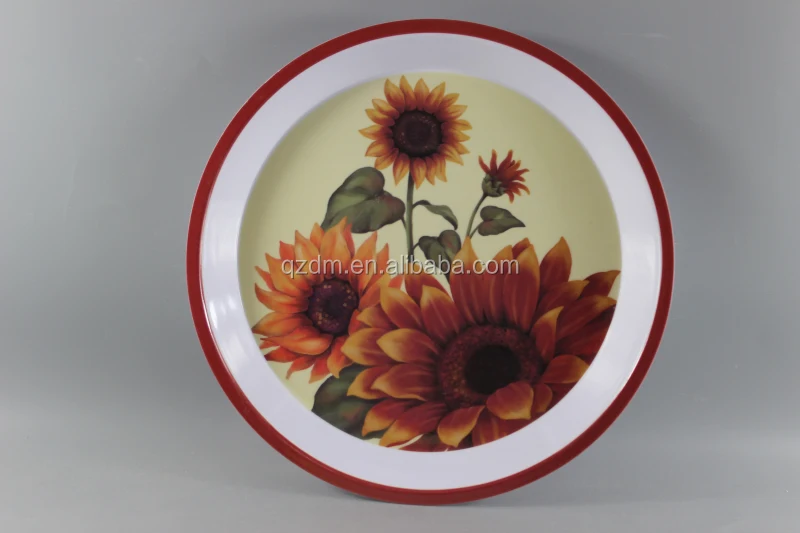 Cheap plastic serving trays, round plastic tray