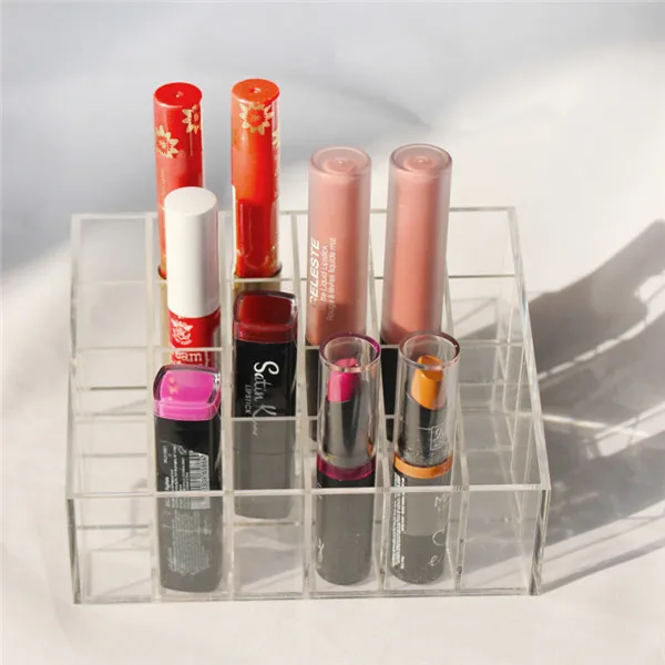 24 Slots Acrylic Counter Lipstick Holder,Mac Makeup Lip Balm Display