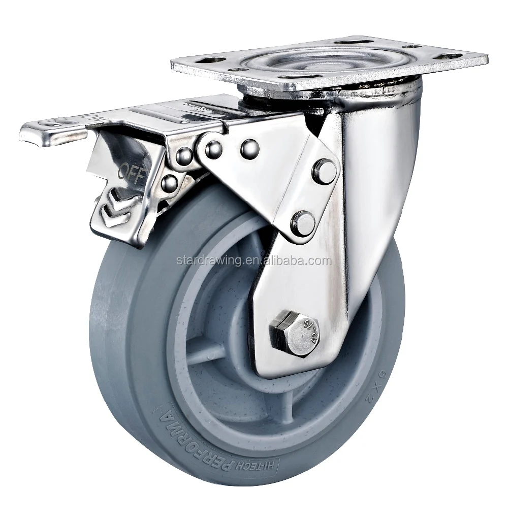 Ss Tpr Caster Wheel Stainless Steel Caster 304 Stainless Steel Castor ...