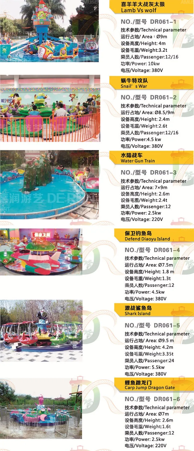 Shark Island amusement kiddie rides