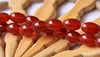 fashion new design nice 8*13mm light red color agate gemstone bead