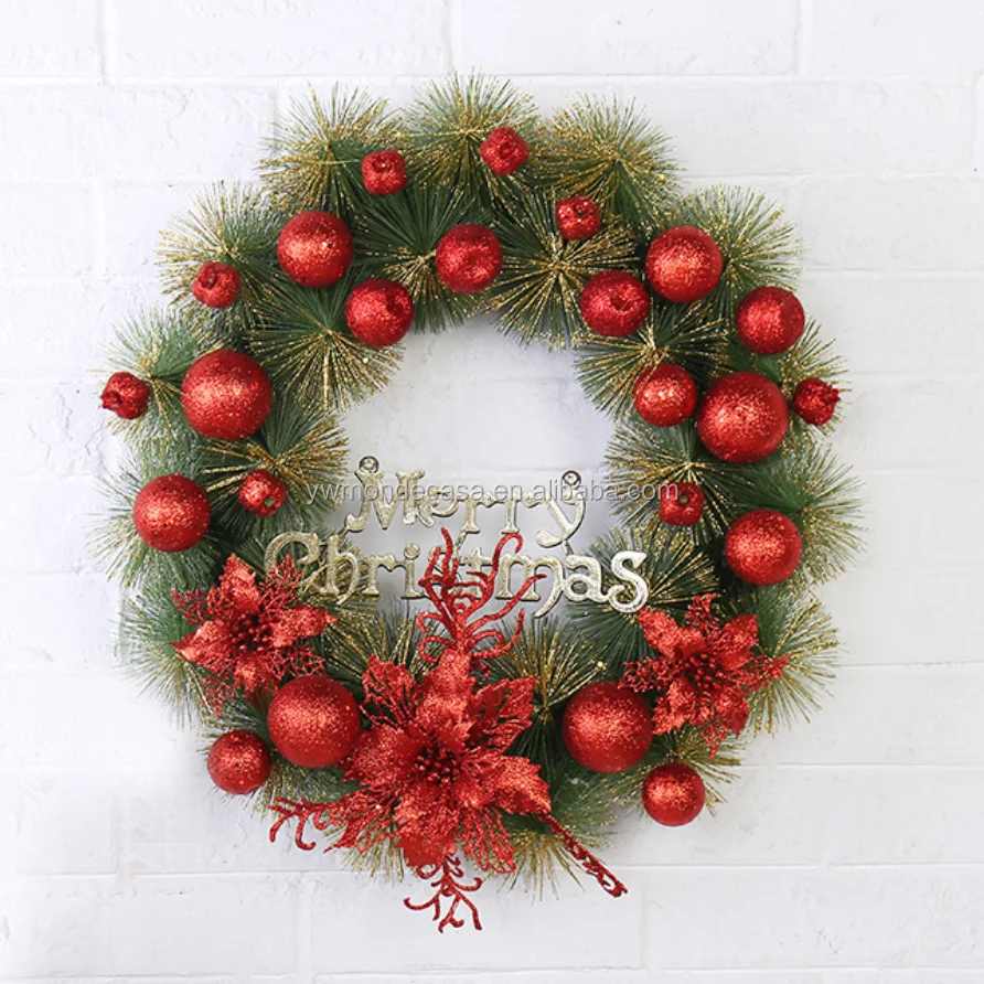 Small Wholesale Merry Christmas Wreaths Party Decoration Christmas