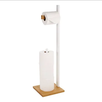 Bamboo Wood Standing Paper Towel Holder - Buy Standing Paper Towel
