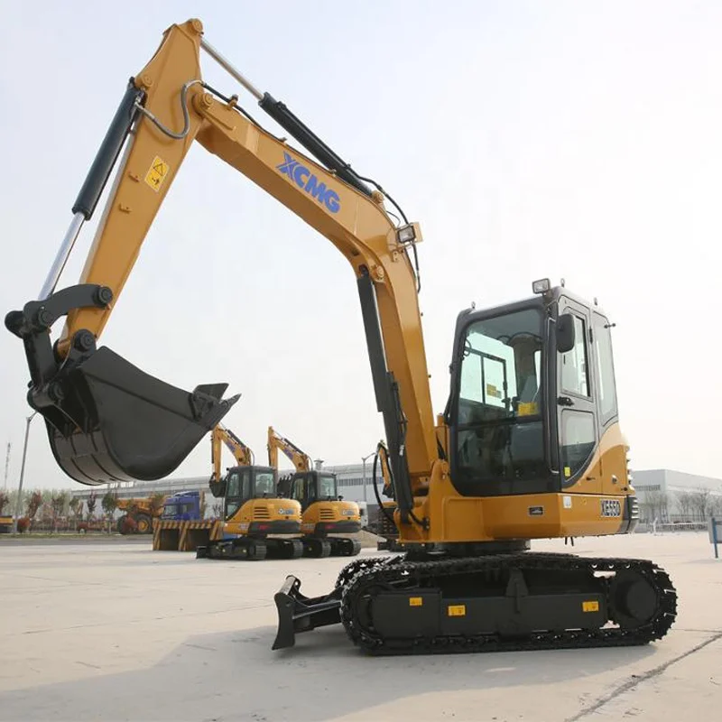 Factory supply XCM G XE55D mini hydraulic excavator with rotate grapple attachments for sale