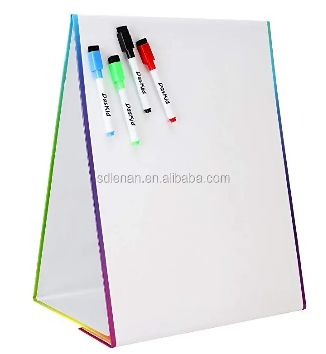 Portable Folding Desktop Dry Erase Writing White Board Easel Double