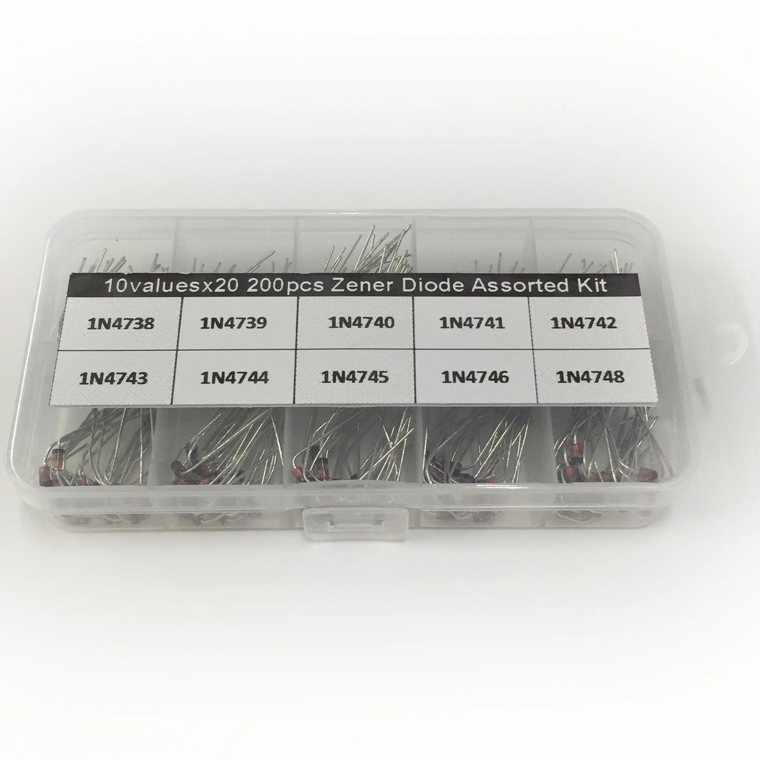 E-First 1W Zener Diode Assorted Kit Box 10value x 20Pcs 8.2V~22V 1N4738~1N4748 DO-41 DIP