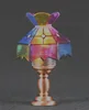 1: 12 Scale Colorful Tiffany Lights 12 Volt Lamps Mini Table Desk Led Lights Wholesale QW21007