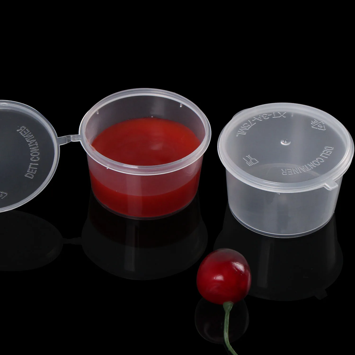 3oz Connected Lid Plastic Sauce Container Buy Plastic Sauce Container