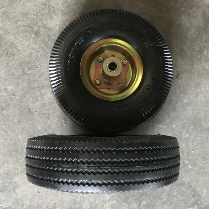 3.504 Pneumatic Rubber Truck Wheel 10 Inch Hand Trolley Cart