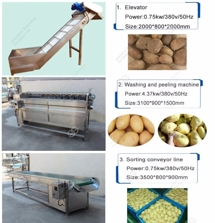 High Efficient Potato Flakes Machinery Crisp Making Machine Potato
