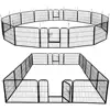Safstar 48"/40"/32"/24" High 8 Panels Pet Playpen Dog Pets Fence Exercise Pen Gate with Door